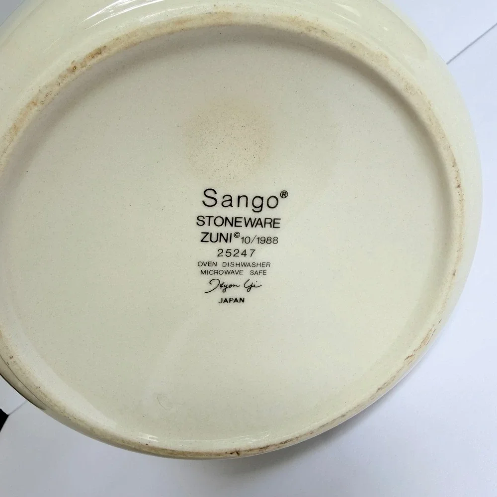 Sango Zuni Stoneware Bean Pot Cookie Jar Hyon Yi Southwestern Japan 25247 Vtg